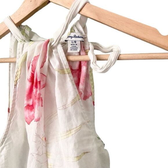 Tommy Bahama Acqua Dei Fiore Linen Halter Top in Size Large - Picture 8 of 11